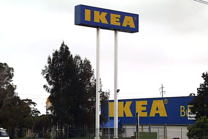 IKEA pylon light box signage